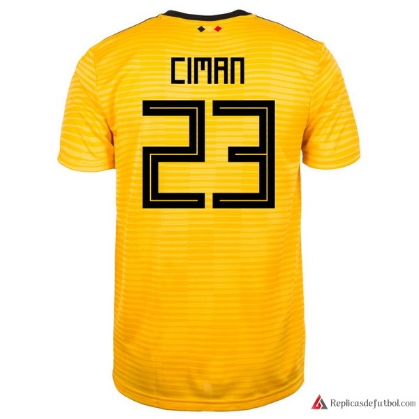 Camiseta Seleccion Belgica Segunda equipación Ciman 2018 Amarillo